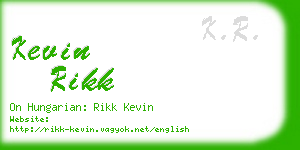 kevin rikk business card